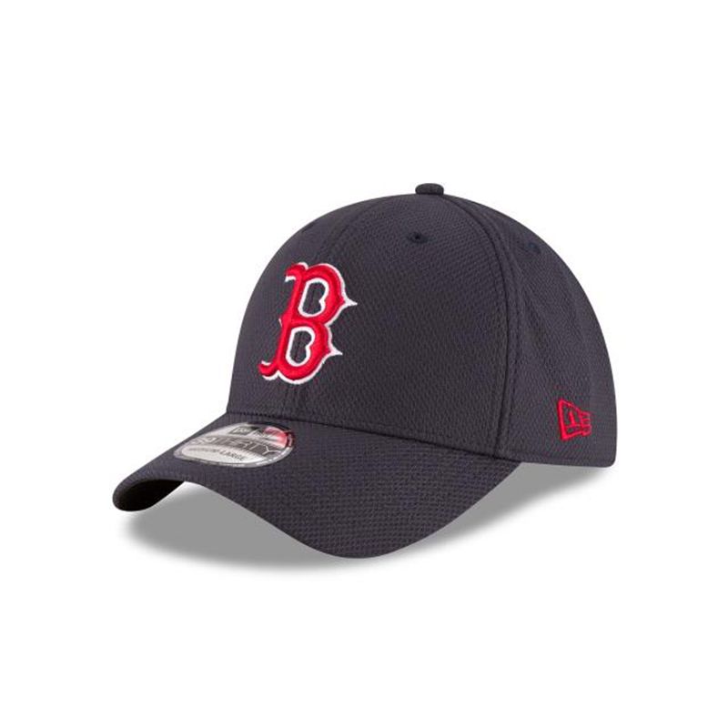 MLB Boston Red Sox Diamond Era 39Thirty Stretch Fit (SNY0861) - Blue New Era Caps